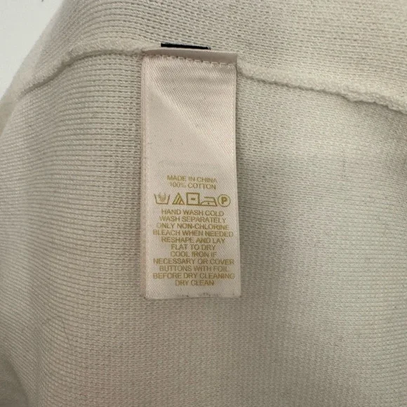 kate spade color block cardigan in white with black accents size small - Picture 10 of 10